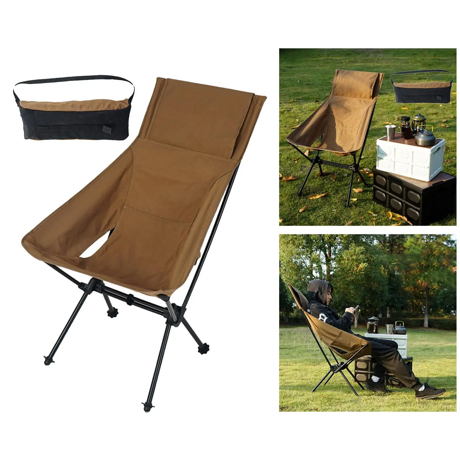Folding Chair Camping Chair Portable with  for Outdoor Backpacking