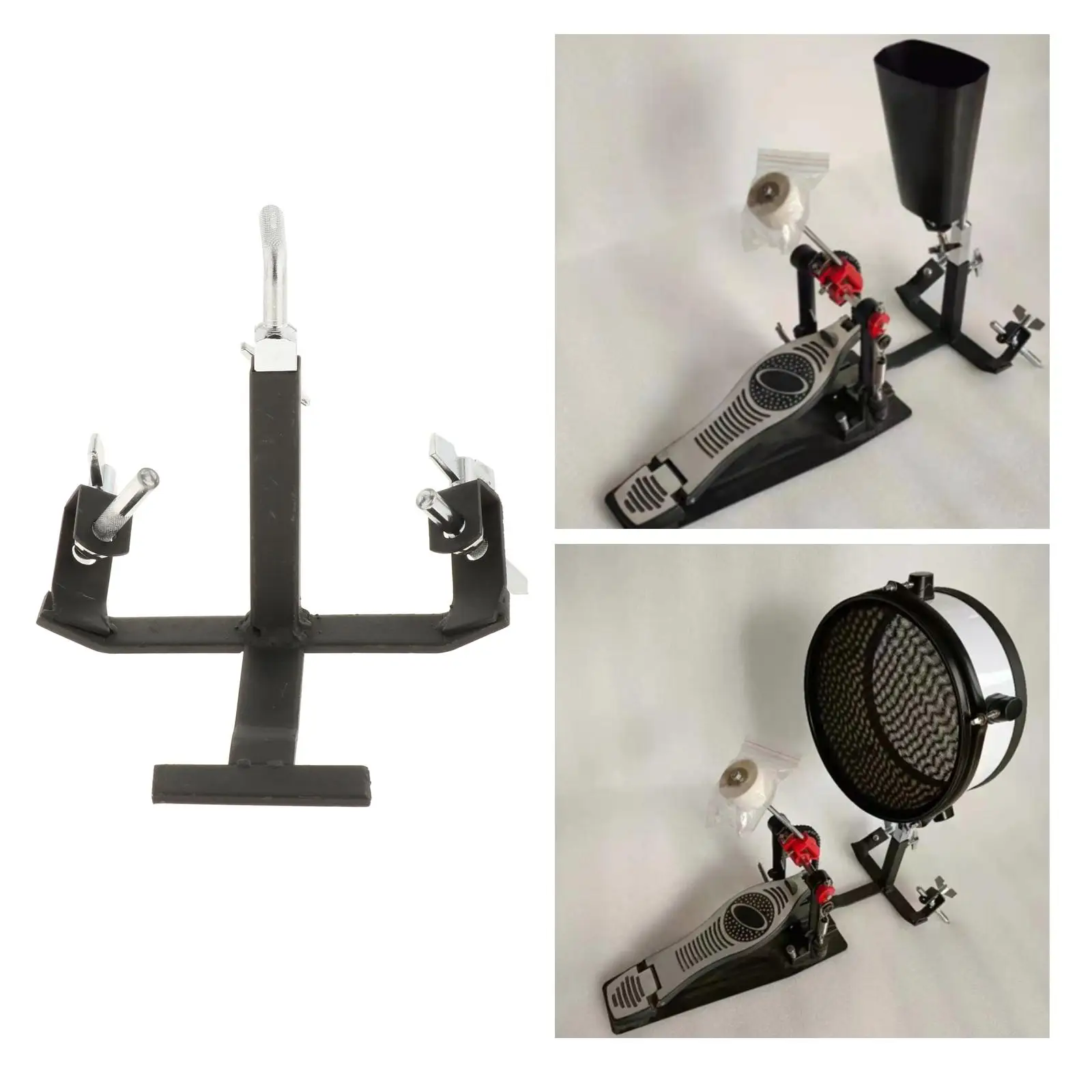 Percussion Mount Bracket Adjustable Pedal Mountable Percussion Cow Drum