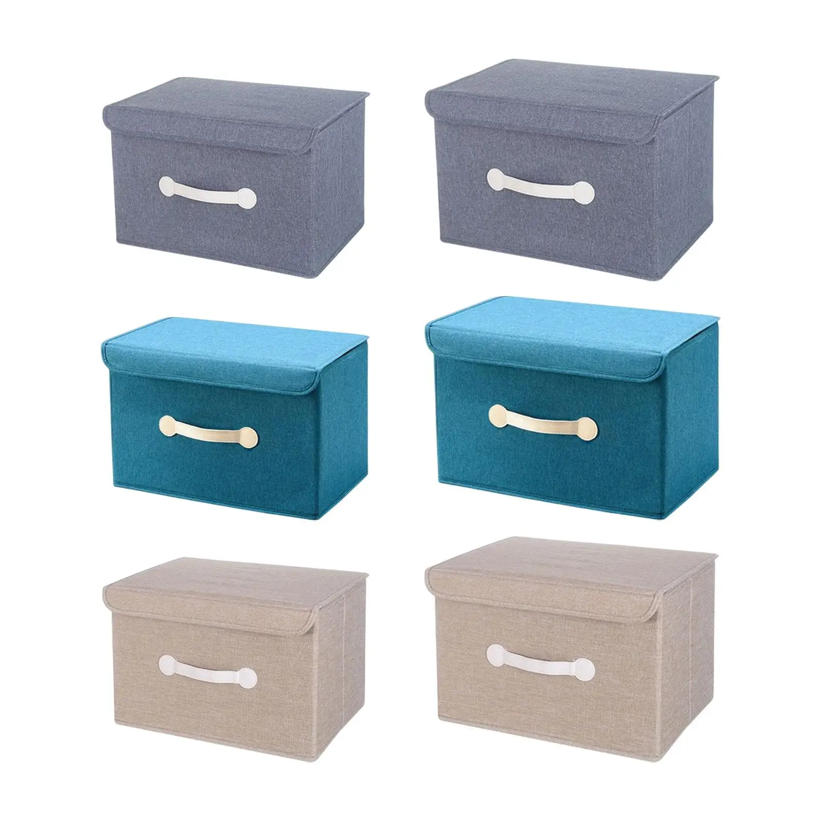 Foldable Storage Containers Basket Cube with Cover Storage Box Storage Bins for Shoes