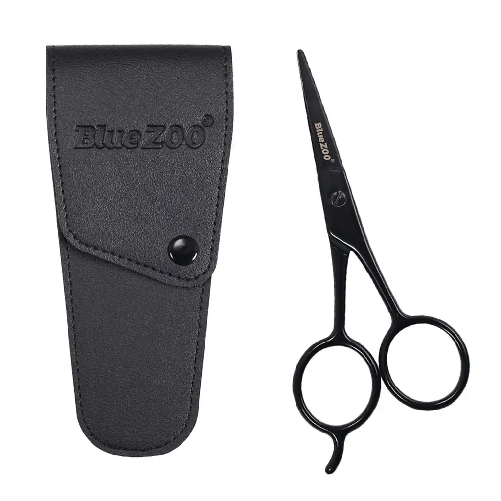  Scissors, Facial Hair Trimming for Barber/Salon-Nose Hair Trimming Scissors, Safety for Eyebrow, , Ear Hair, Stainless Steel