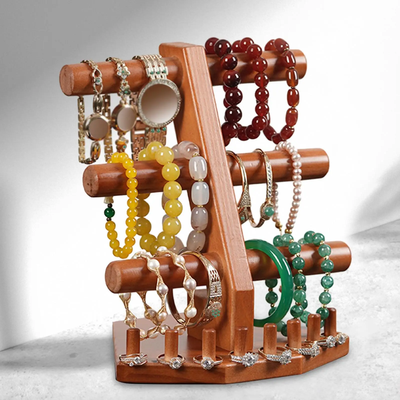 Wooden Bracelet Holder Bracelet Display Stand for Selling for Women Bathroom