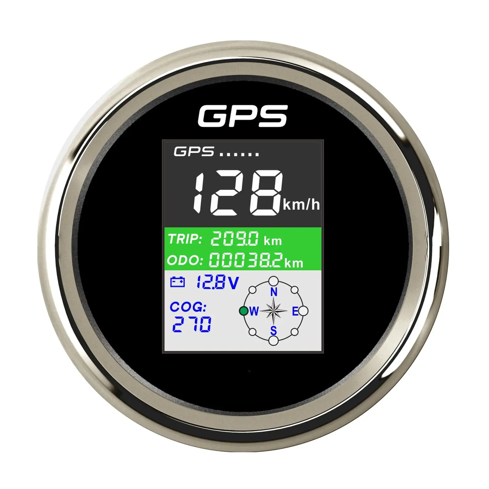 85 Speedometer  Adjustable Mileage Digital Waterproof for Boat