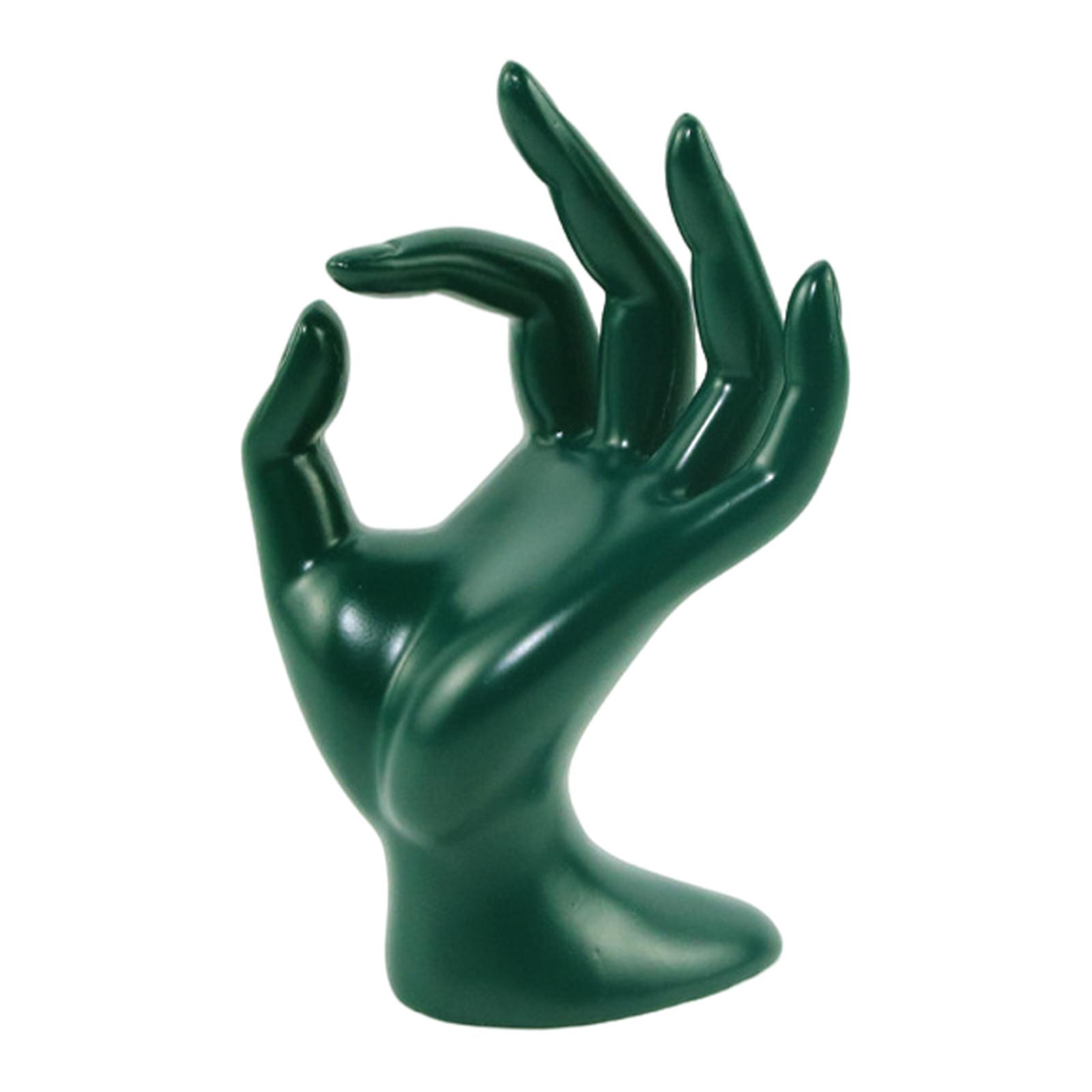 Hand Jewelry Display Holder, Hand Shape, Creative Necklace Organizer Stand Support, Holder Hand Chain   Display, Green