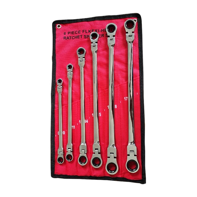 27PCS Extra Long Flex Head Ratcheting Wrench Set