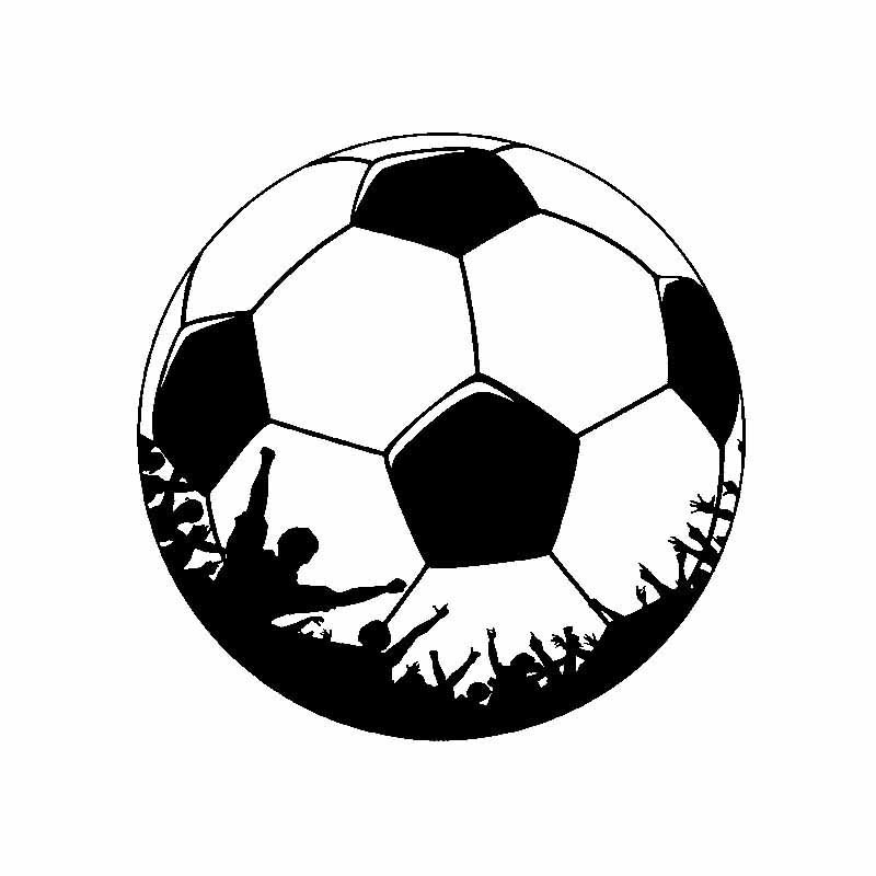 Fußball Muster PVC Aufkleber auf Auto Sonnencreme und Wasserdichte Aufkleber Abdeckung Kratzer Custom Car Dekoration Motorrad Aufkleber – Detail 1