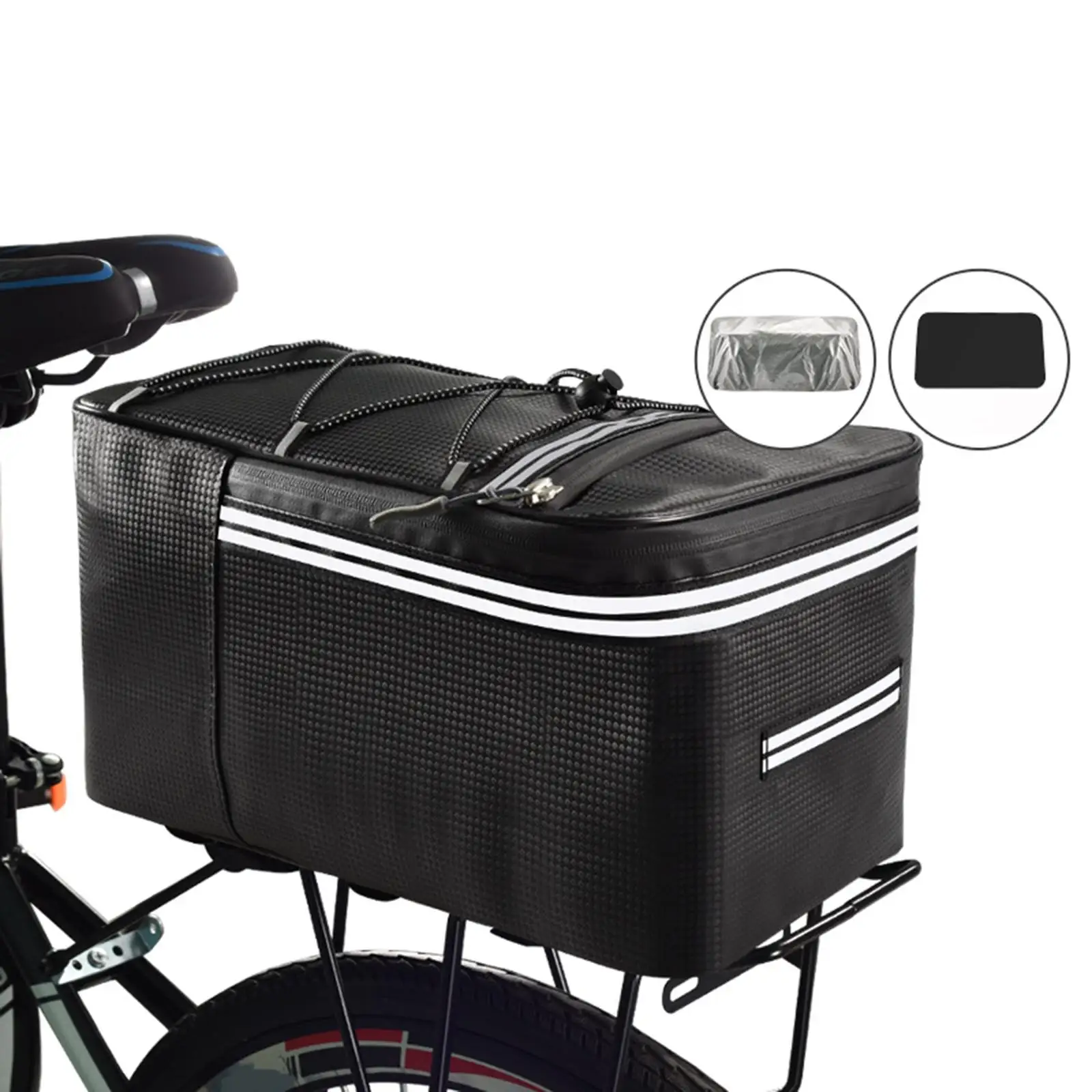 Bicycle Rear Rack Seat Bag Cargo Pack Road MTB Bike Carrier Reflective 15L