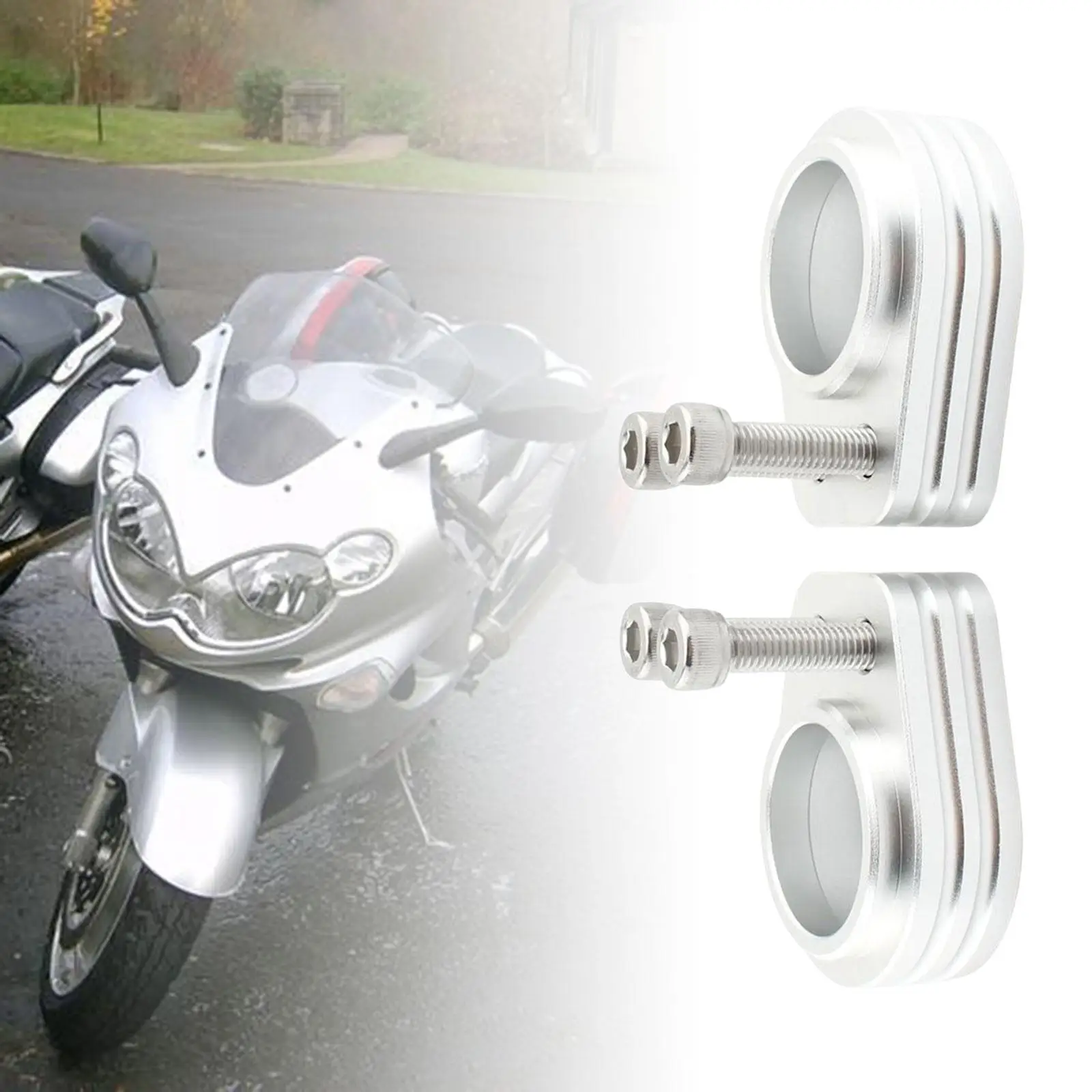 Motorcycle Handlebar Riser Kit 19.5mm Aluminum Professional with Screws for