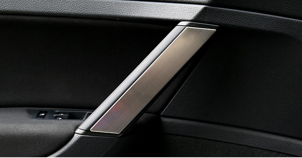 Für volkswagen golf 7 mk 7 mk 7,5 auto styling innen tür armlehne edelstahl dekoration auto zubehör 4 teile/satz – Detail 4