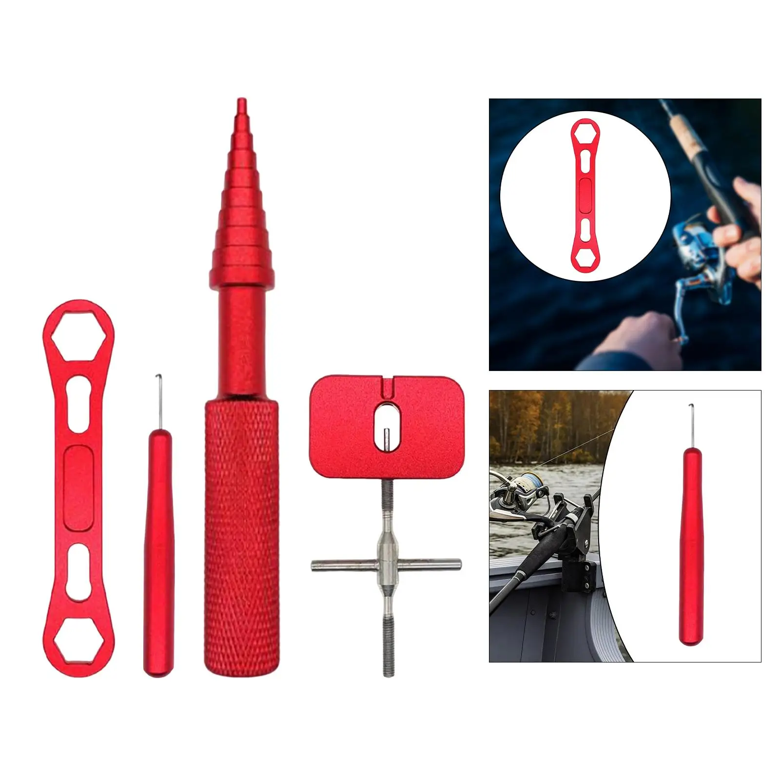 Handheld Fishing Reel Removal Tool Durable Easy to Use Bearing Maintainer Wrench Metal Fishing Dismantling Tool Set for Fishing
