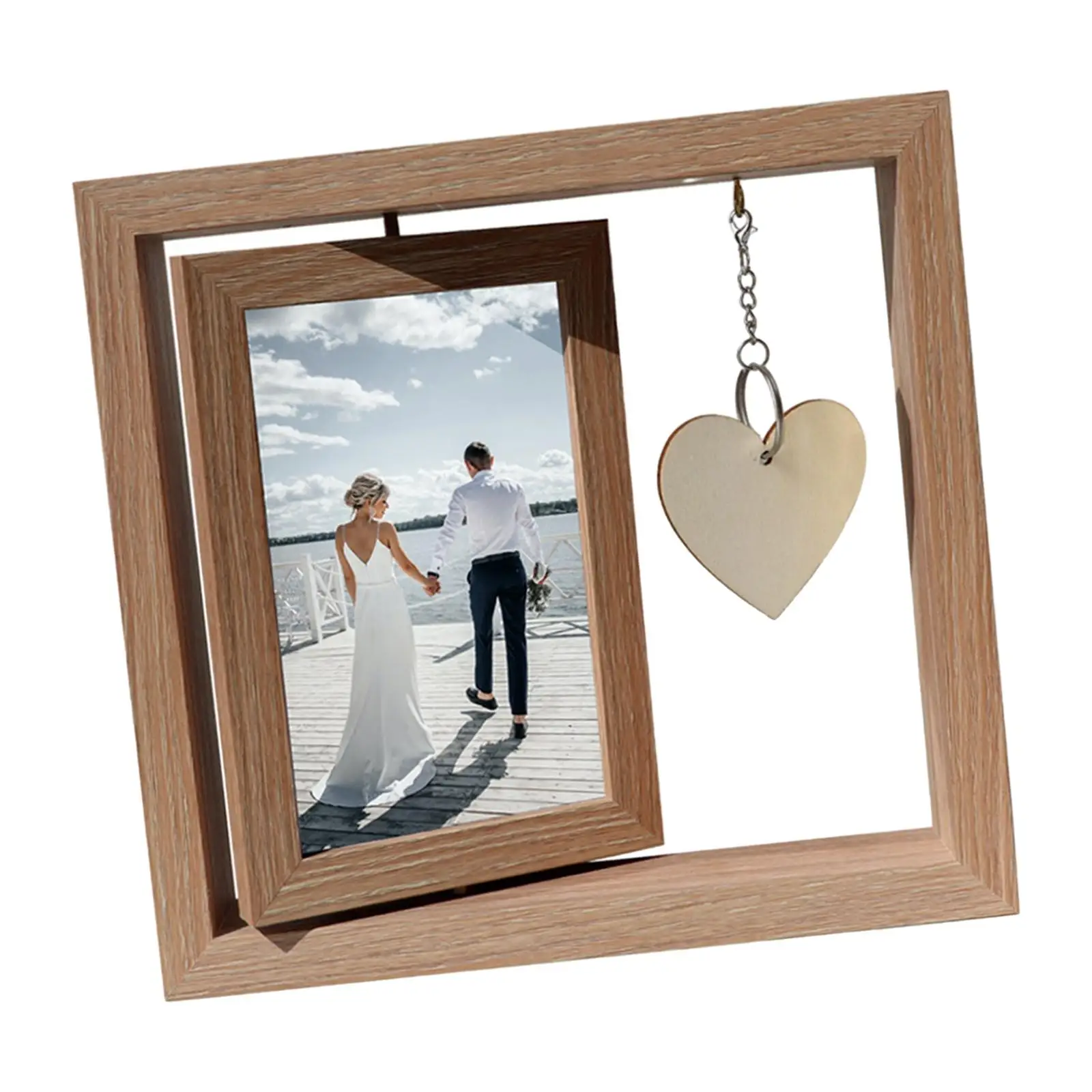 Picture Frame Valentine`s Day Gift Decorative Double Sided for Christmas Thanksgiving Anniversary Birthday Girlfriend Boyfriend