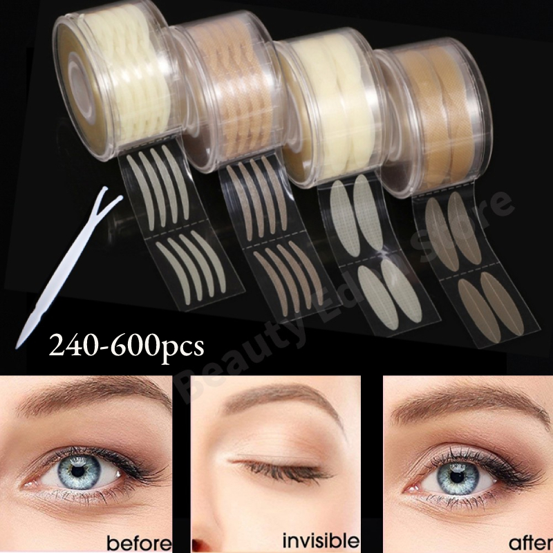 Best of Eyelid Tape Eye Lift Double Eyelid Sticker Clear Beige Color Fold Eyelid Stripe Natural Invisible Big Eyes Makeup Beauty Tools Reviews & Tips