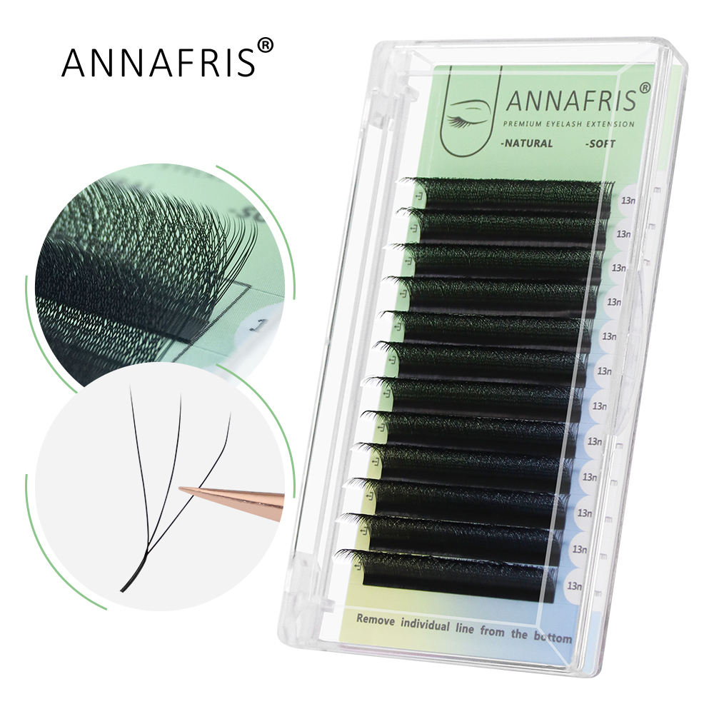 Best of ANNAFRIS W Shape Eyelash Extensions 3D Premade Volume Fan W Style YY High Quality Natural Faux Mink Individual Lashes Supplies Reviews & Tips