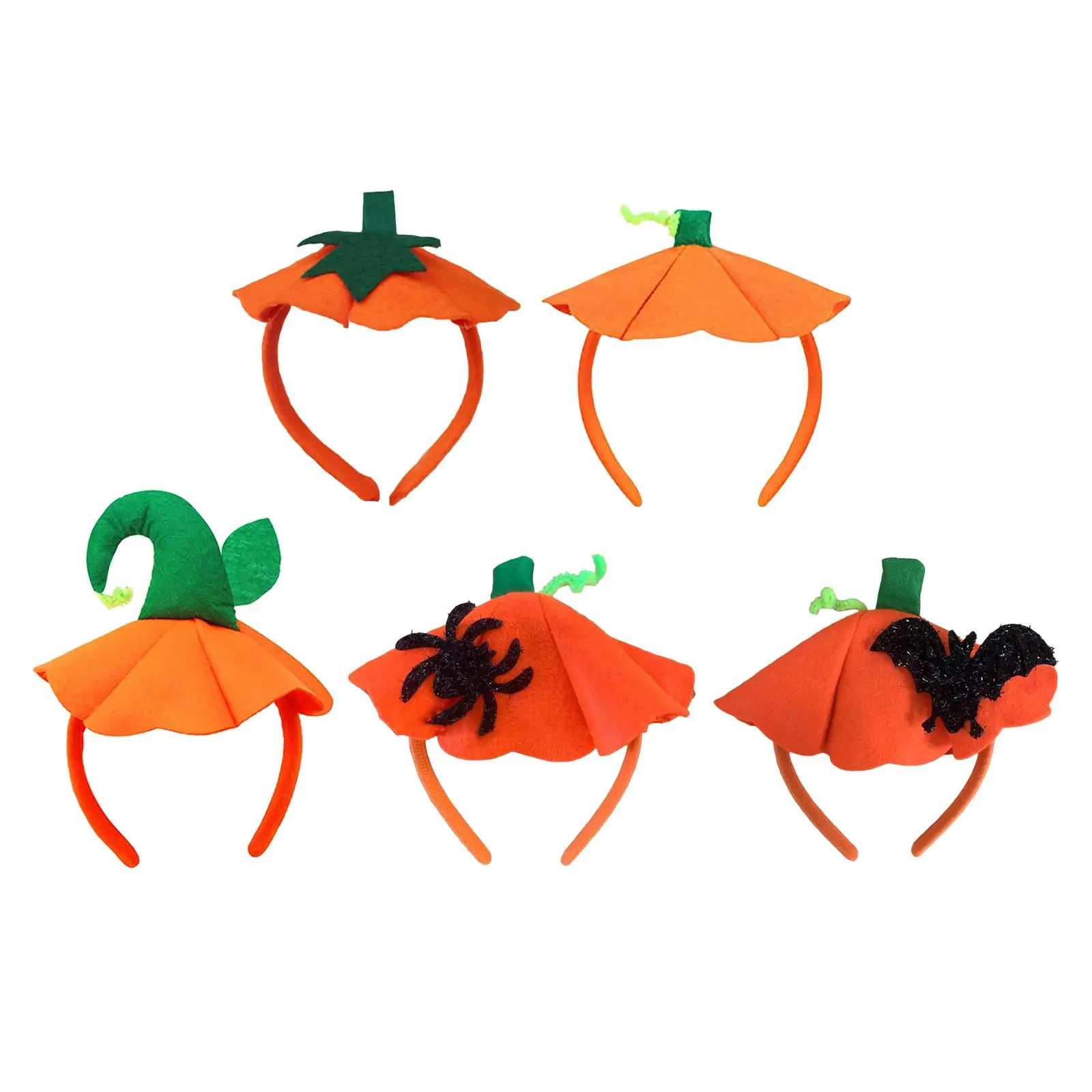 Halloween Headband Pumpkin Hat Hair Accessory Hairband Hair Hoop for Costume Party Dress up