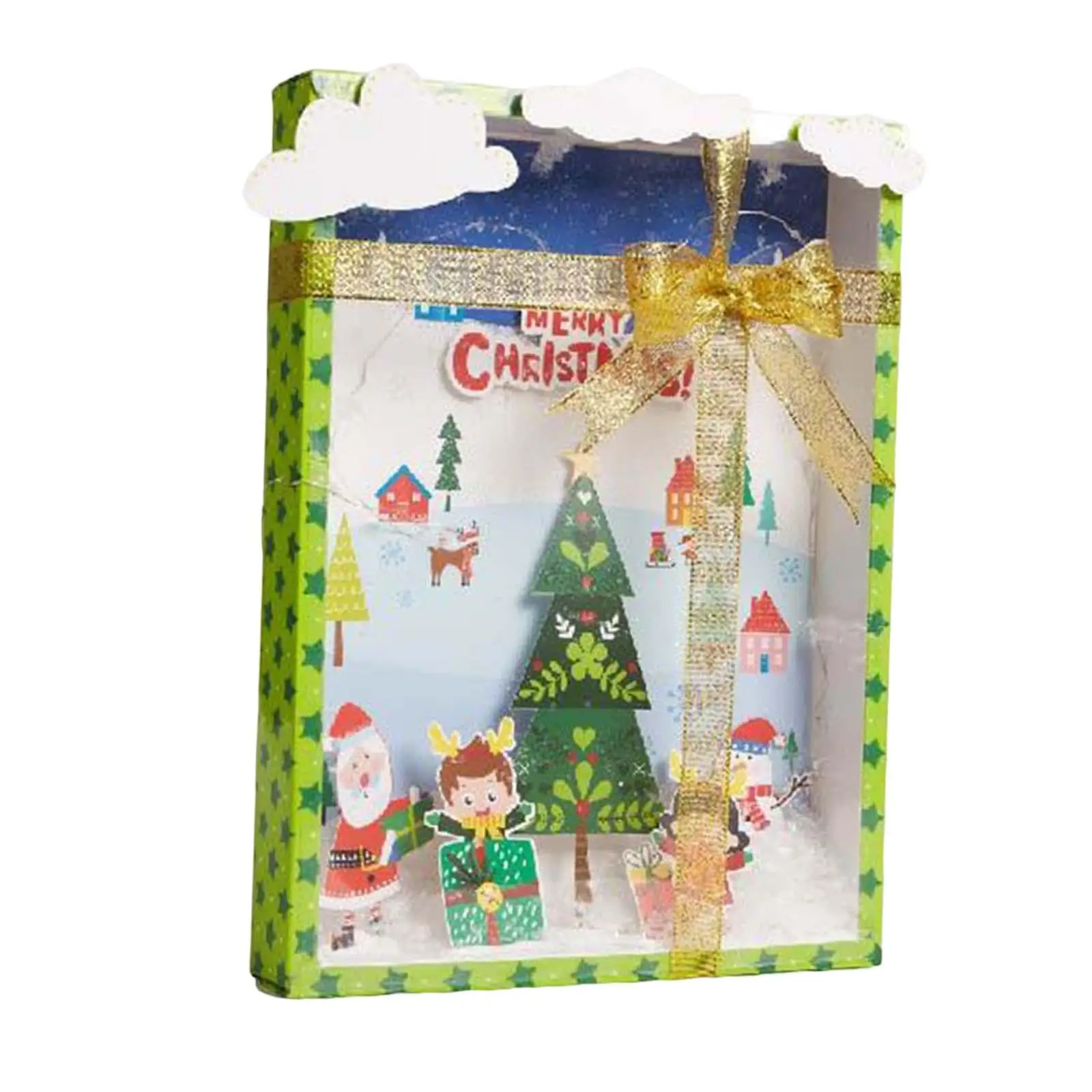 Lighted Gift Boxes light up Atmosphere Presents Cute Shopping Mall Ornament Case for Christmas Children Girls Boys Xmas Tree