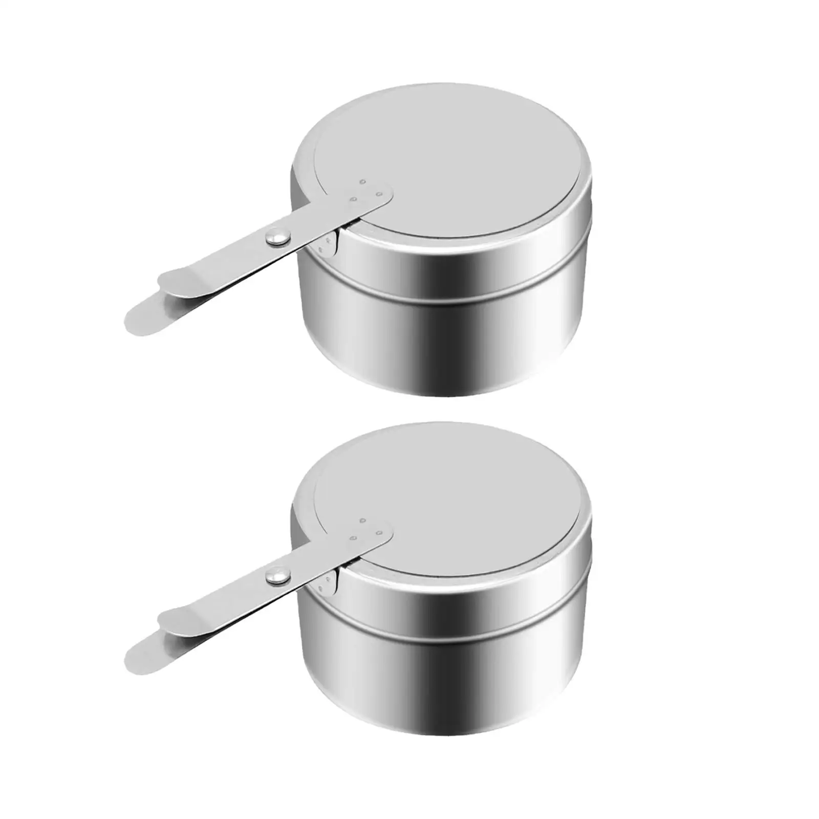 2Pcs Stainless Steel Fuels Holder with Cover, Chafer Wick Fuel Holder, Buffet Warmer Warming Trays for Buffets and Catering