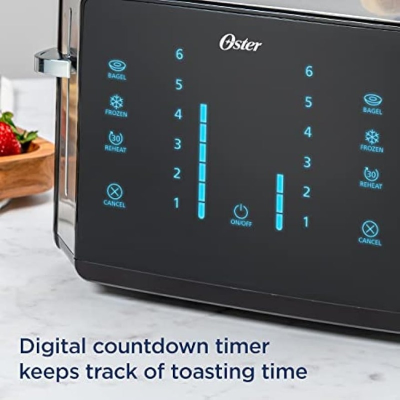 Title 1, 4-Slice Toaster, Screen with 6 Shade Settings a...