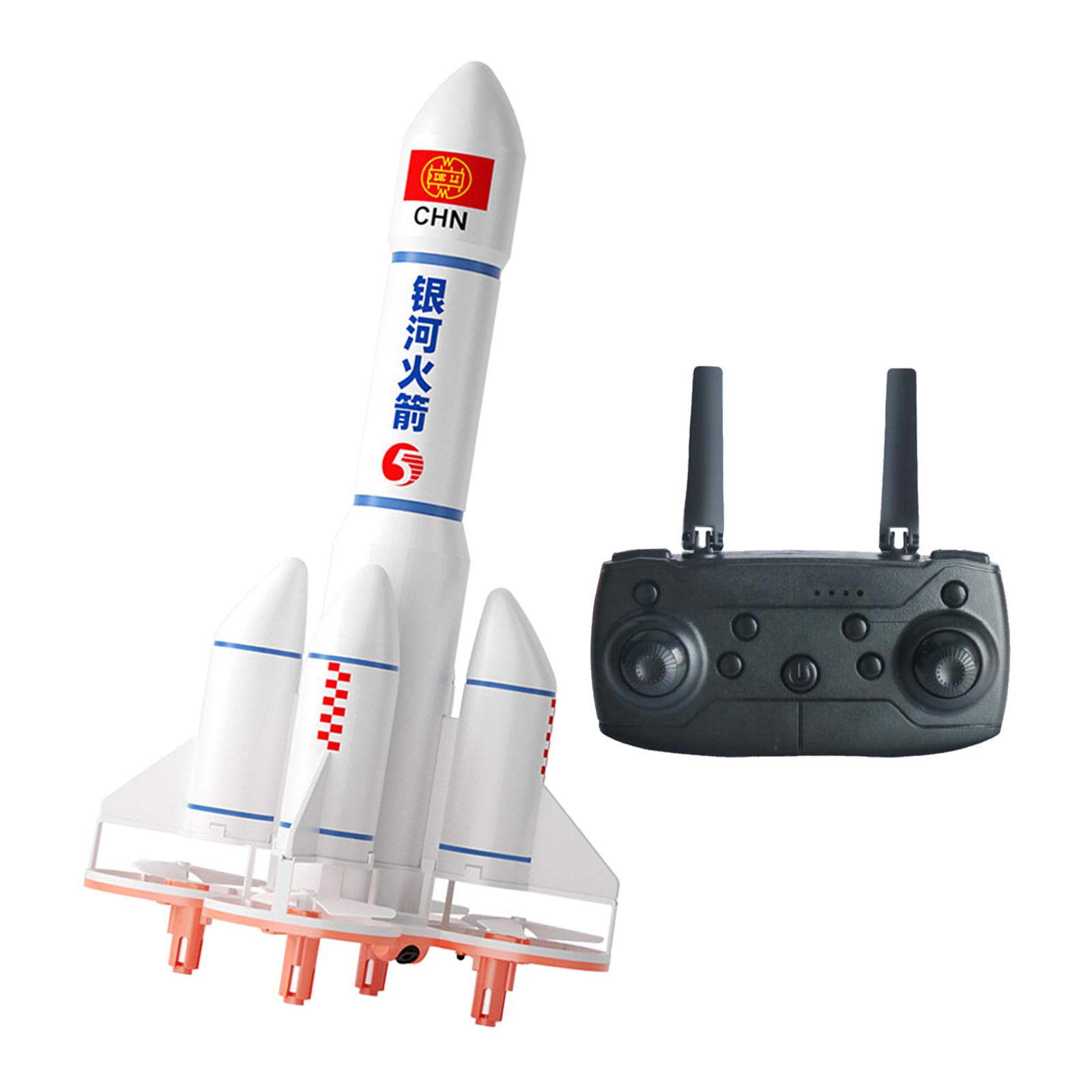 RC Space Rocket with Colorful LED Lights 4 Turbofan RC Drone Space Shuttle