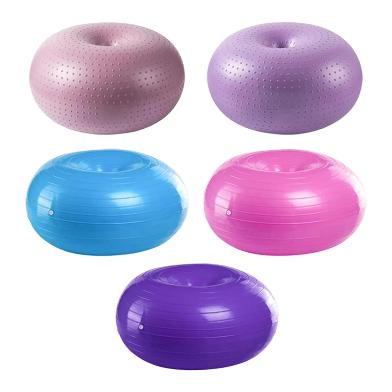 1x Yoga Ball Anti-Blast Rhythmic Strength Inflatable Exercise Fitness Ball Pilates Donut Balance for Training Office Gym Home