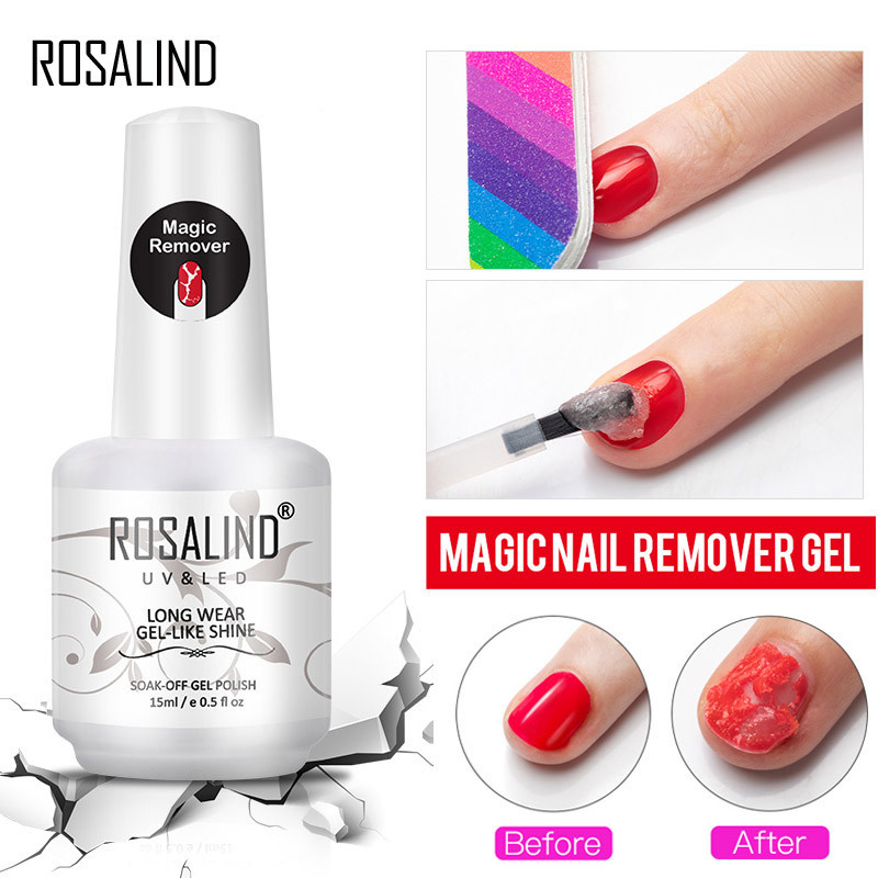 Best of ROSALIND Magic Remover Nail Gel Polish Fast Clean Within 2-3 MINS Soak Off Gel Nail Polish Top Coat Nail Remover Reviews & Tips