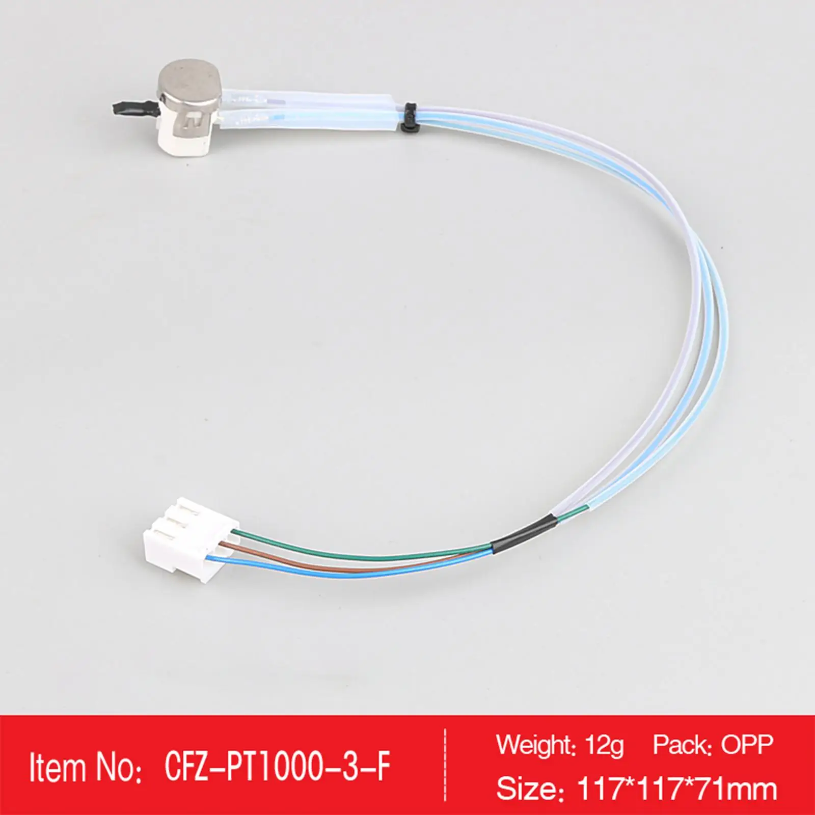 Replacement PT1000 Temperature Sensor 3 Wire Accessories Sturdy Directly Replace Square Connector for 2kW 5kW Diesel Heater