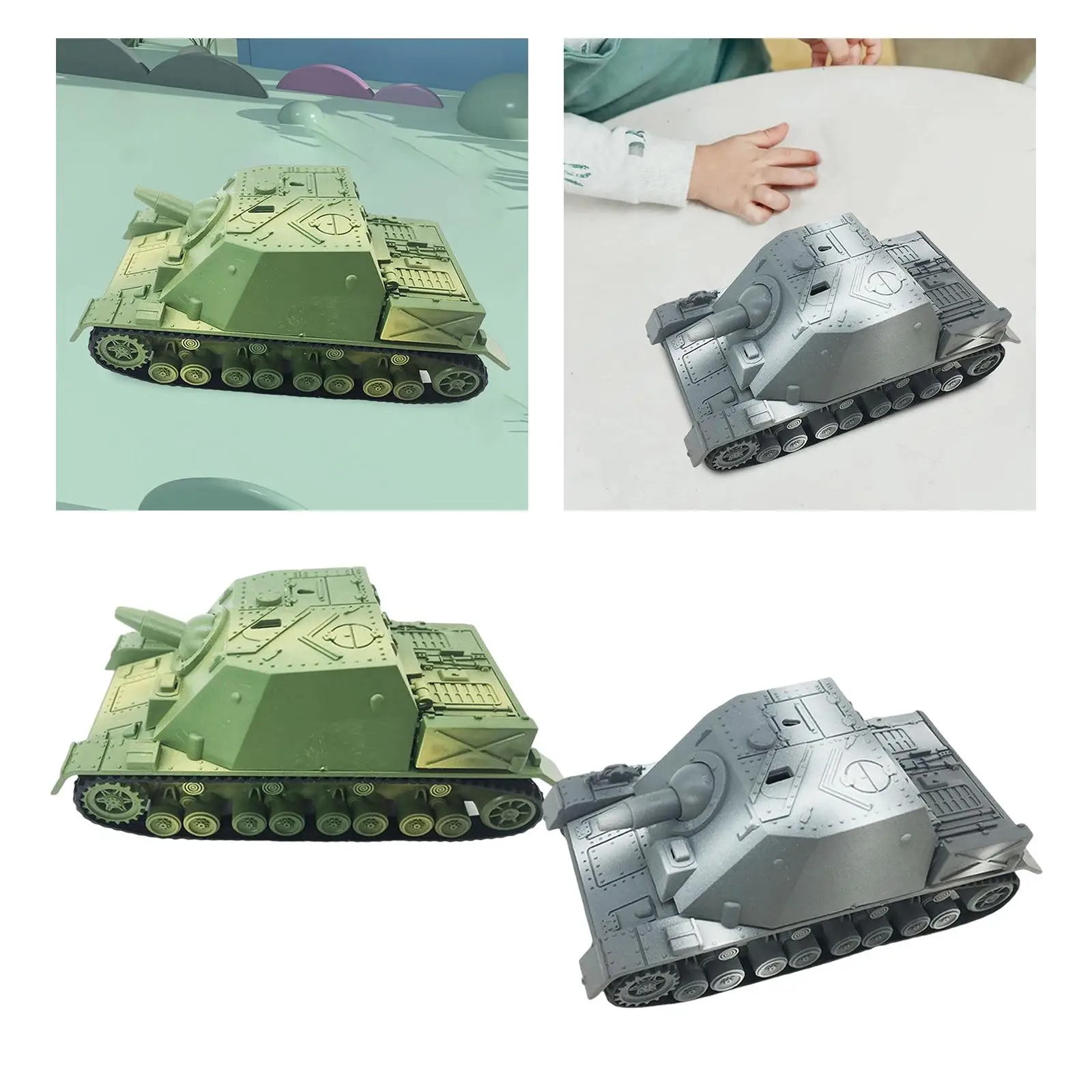 1/72 4D Assemble Tank Collectible Gifts Armored Vehicle Micro Landscape Educational Toy Hand Painted Version Tank Model for Boys