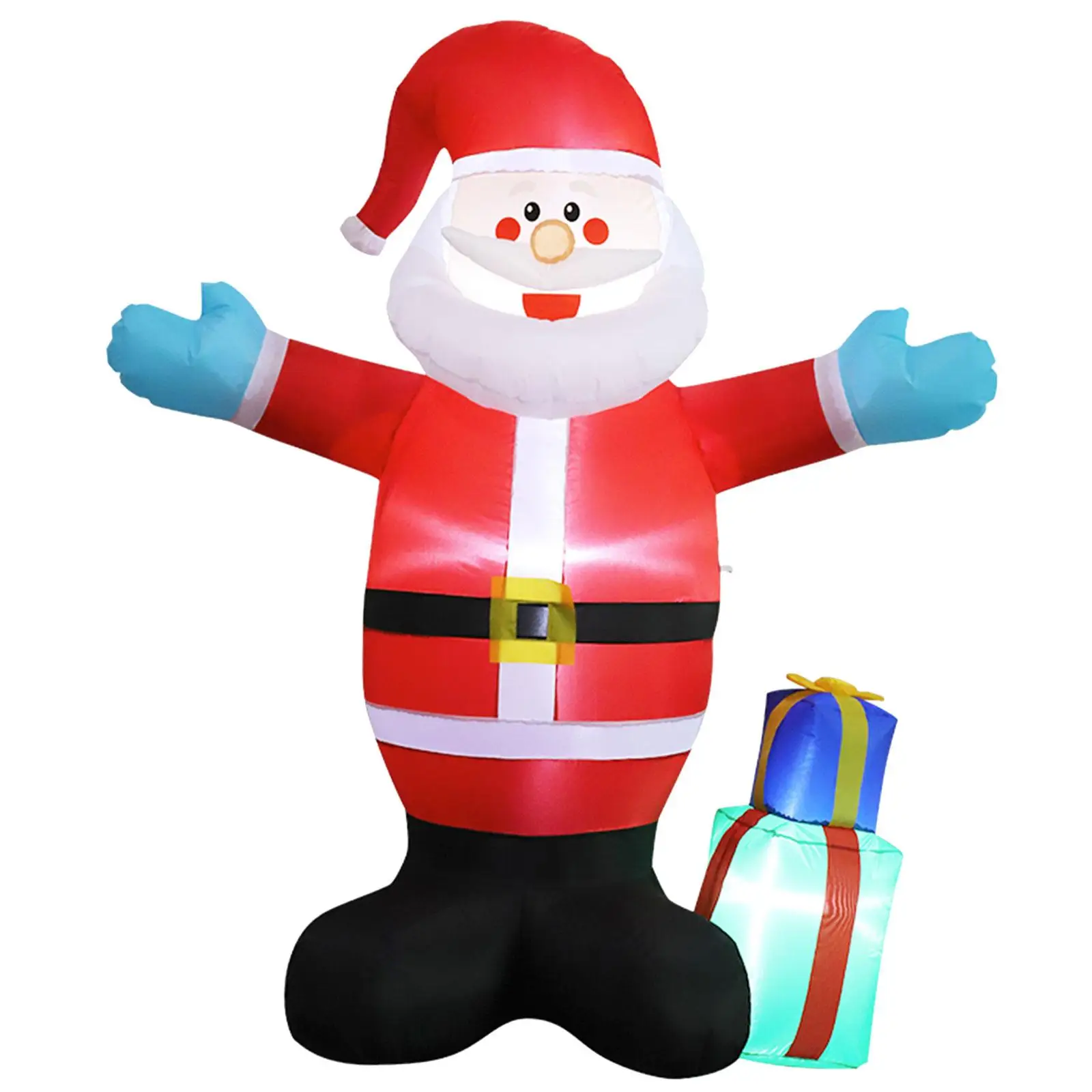 Christmas Inflatable Santa Luminous 4.9ft Tall Props Novelty with LED Lights Xmas Decoration for Garden Yard Outdoor Decor