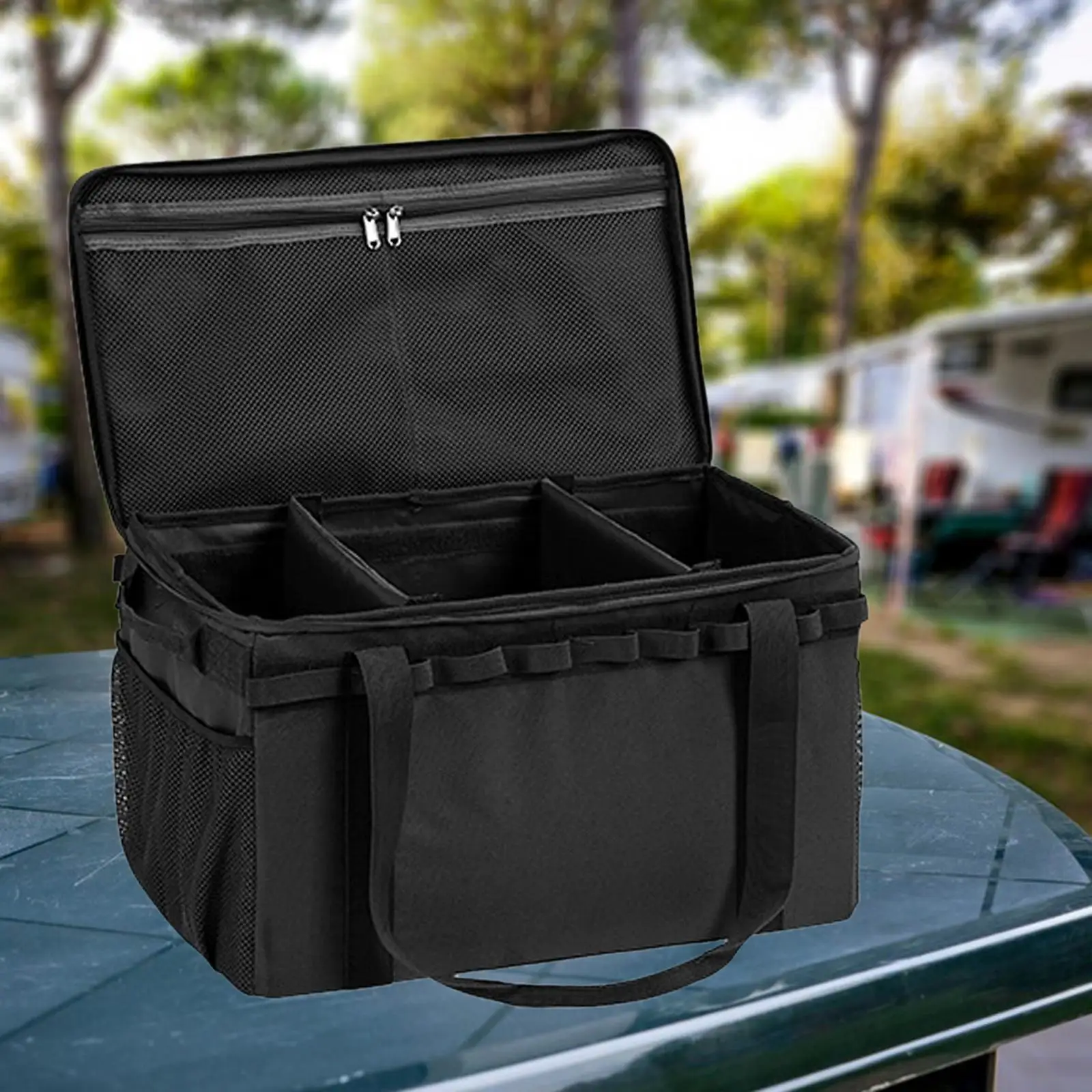 Camping Storage Bag Collapsible Travel Garage Trunk Organizer with Handles Versatile