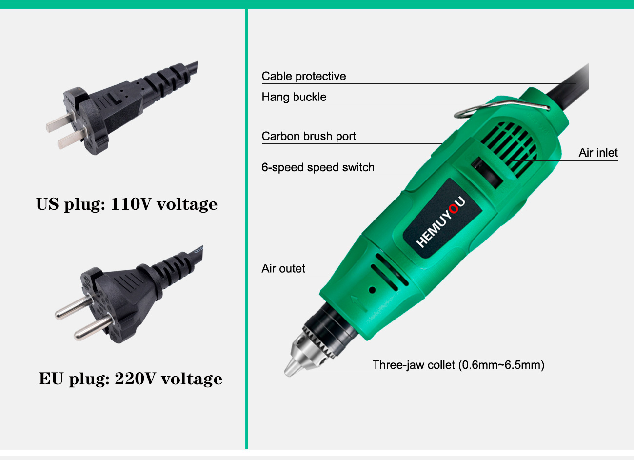 Title 11, Perceuse électrique 180W 260W 480W, broyeur, ma...