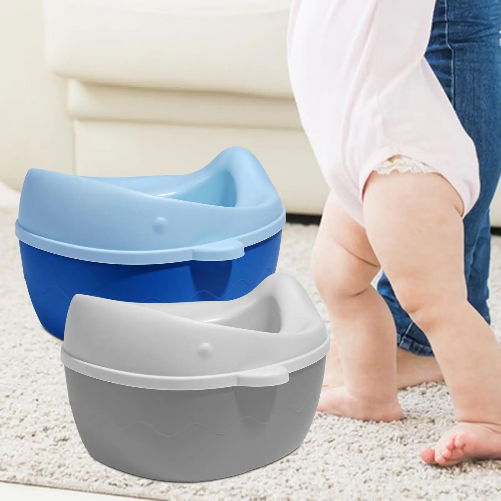 Baby Toilet Training Potty Comfortable 2 in 1 Step Stool Anti Slip Toddlers Toilet Seat Child Potty Chair Transition Potty Seat