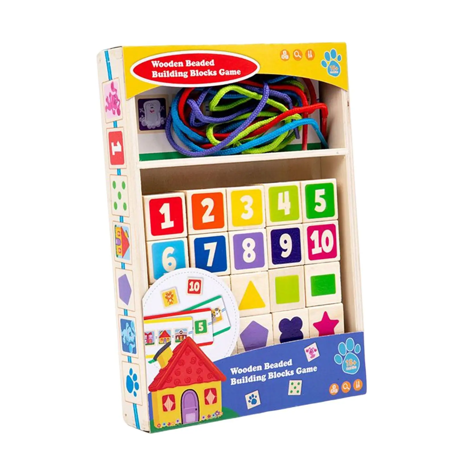 Kids String Lacing Threading Beads Montessori Educational Threading Toys