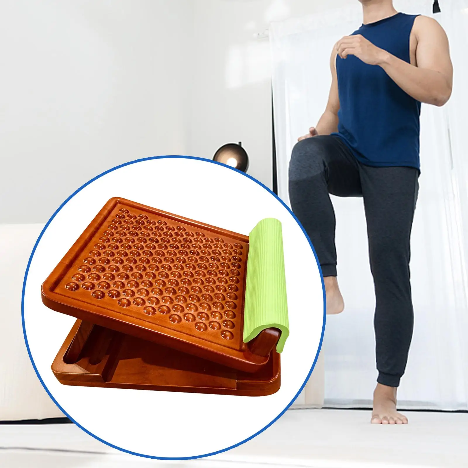 Solid Wood Slant Board Incline Board Balancing Fitness Pedal Nonslip for Ankle