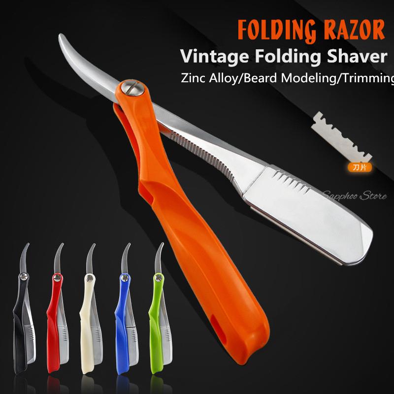 Best of Men Shaving Barber Tools Manual Blade Razor Shaving Head Stainless Steel Scraper Vintage Folding 74 Knife Holder FREE CASE G1105 Reviews & Tips