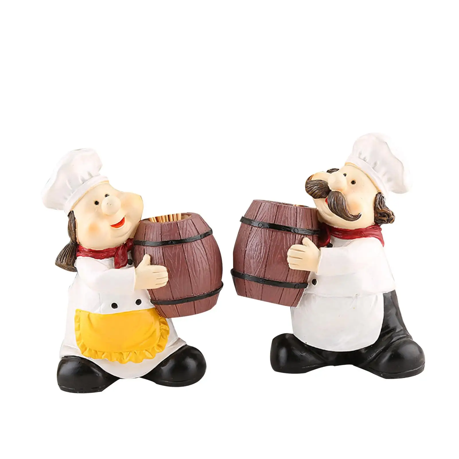 Nordic Chef Figurines Toothpick Holder Ornaments for Restaurant Decor