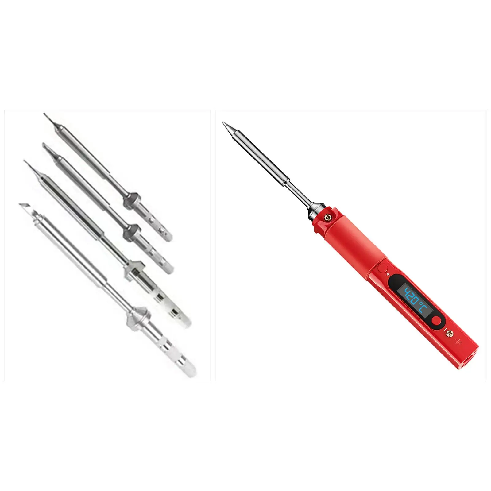 Soldering Iron Kit, 65W Portable Adjustable Temperature Welding Tool Pen, Easy Apply USB Powered Mini Soldering Iron Set