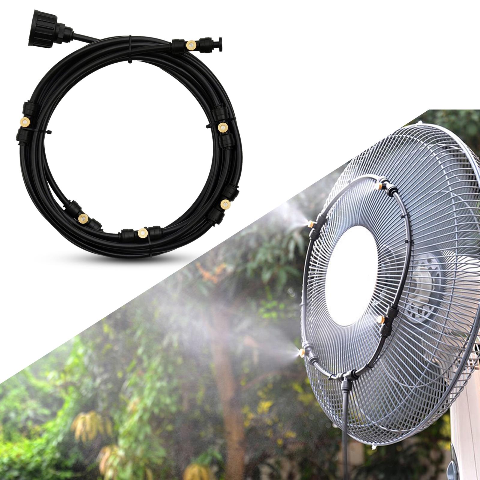 Misting Cooling System Water Mist Hose DIY Kit 20ft (6M) Misting Hose Outdoor Mister for Backyard Waterpark Trampoline Garden