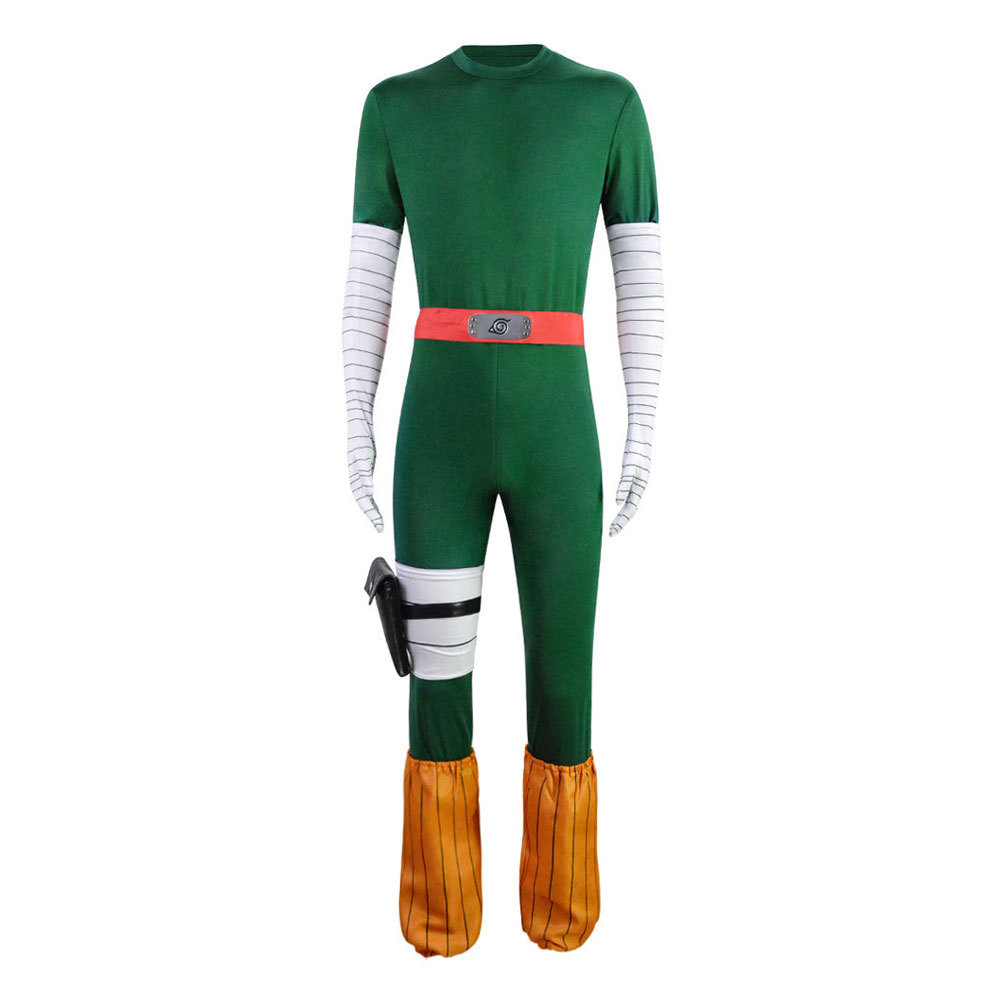 Anime Rock Lee Cosplay Costume Jumpsuit Outfit Full Set