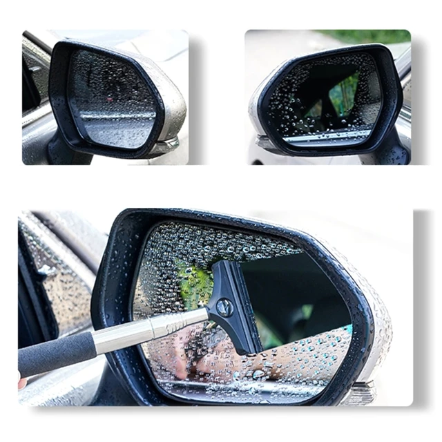 Versenkbare Wischer für Auto Rückspiegel Regnerischen Reinigung Werkzeug  Tragbare Auto Spiegel Wasser Entferner Auto Zubehör - AliExpress