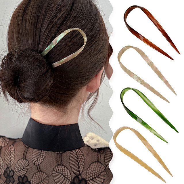 Forchetta Per Capelli Unica Grande Francese In Metallo Clip Per Capelli Per Le Donne Elegante Chignon Styling Forcine Per Capelli Accessori Per Acconciature Vintage
