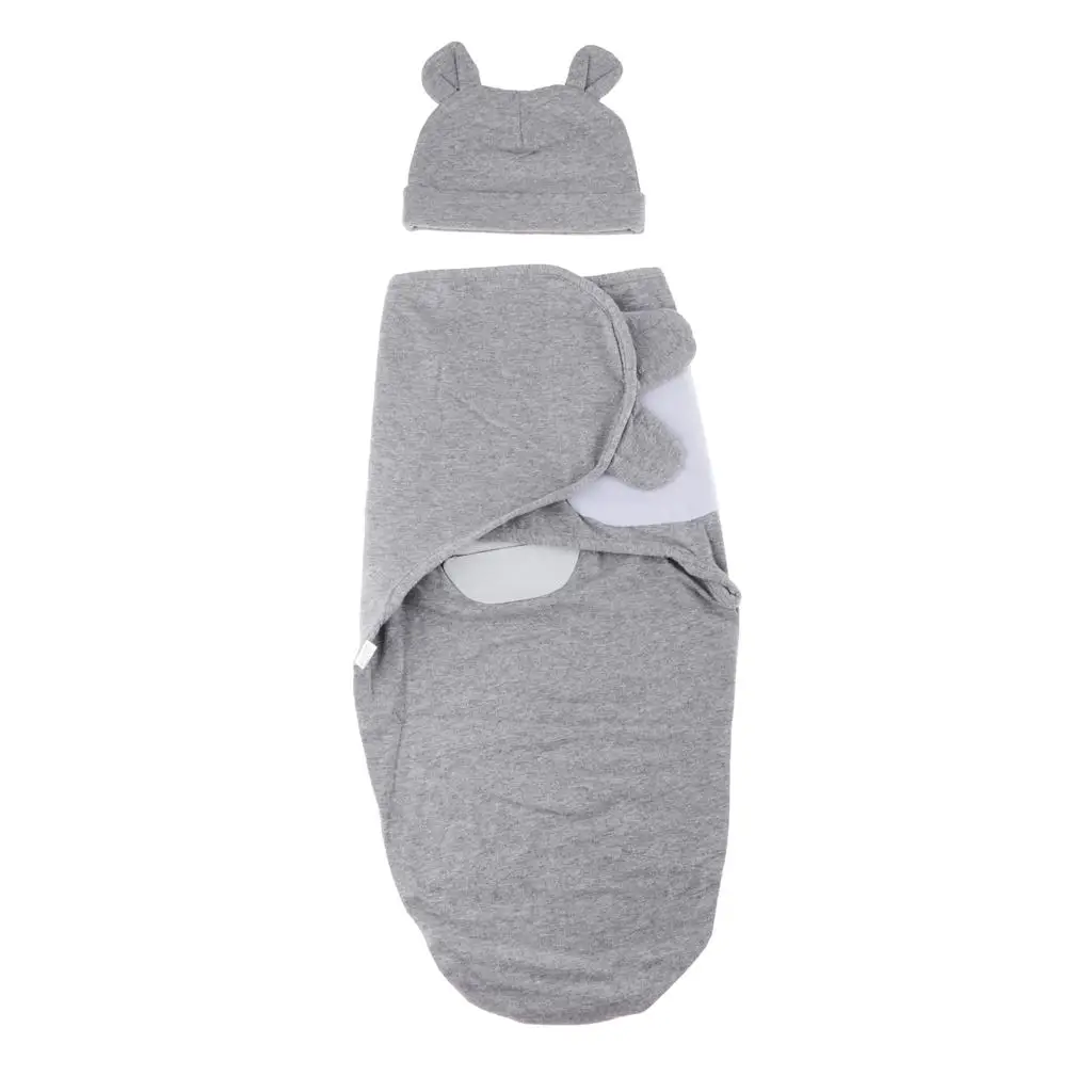  Swaddling  Blanket for Babies Bath Towel Sleeping Bag with Rabbit Hat