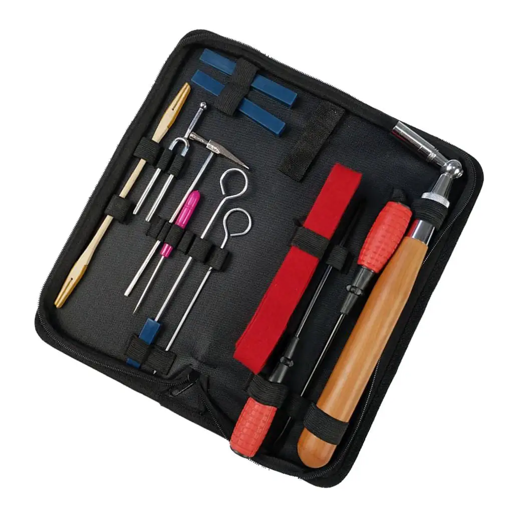 13pcs/set Pianos Tuning Tool with Screwdriver, Wrench, Tuning Hammer, Mute Tool