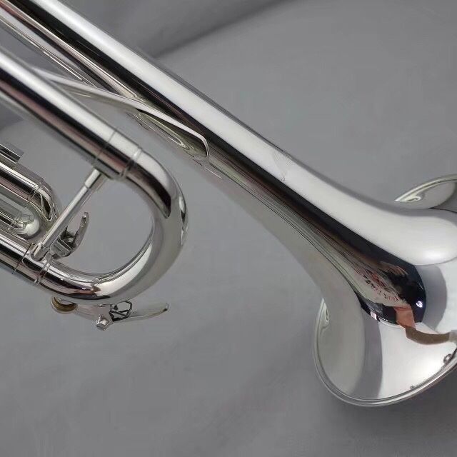 Title 6, High-end silver B-flat professional trumpet all...