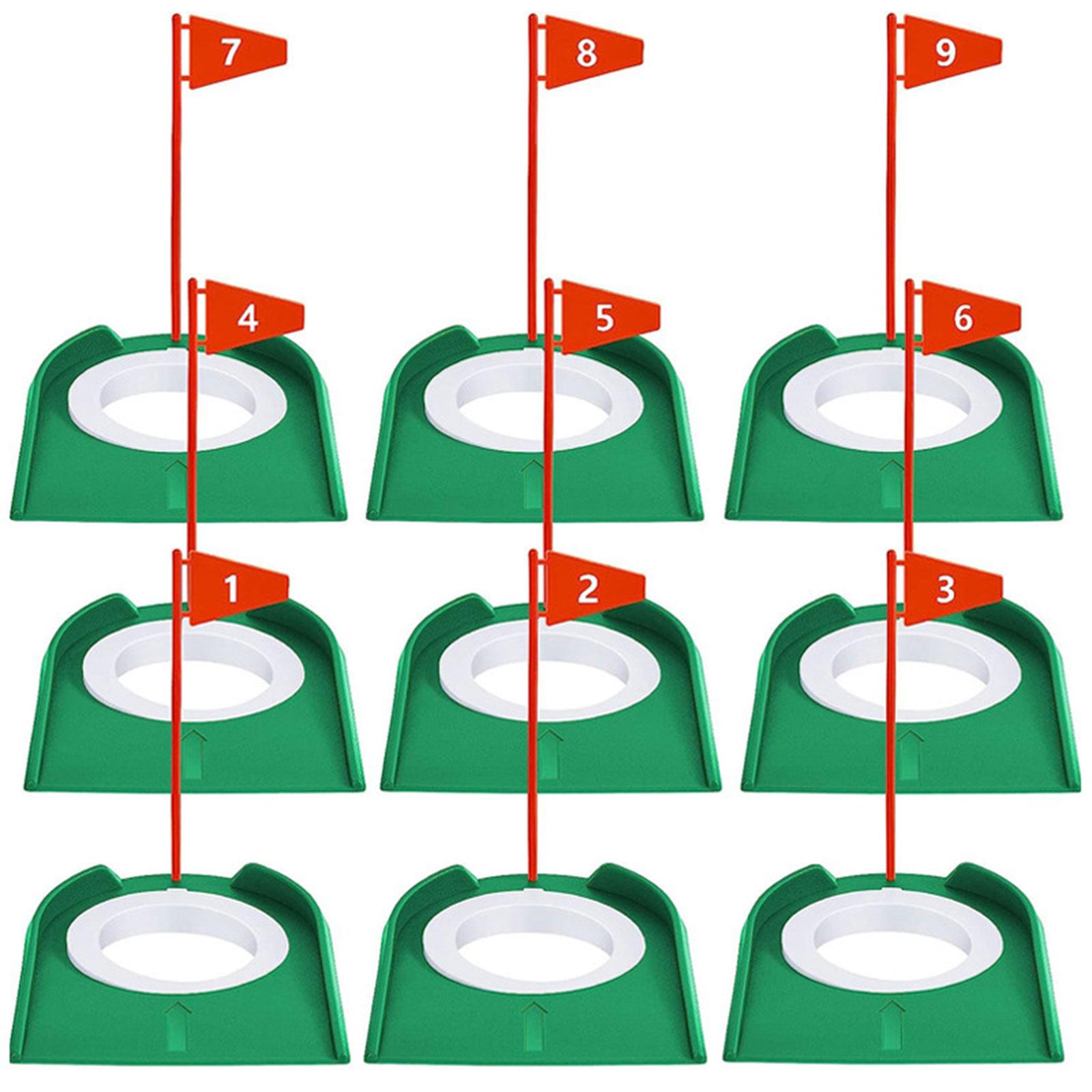 9x Golf Putting Cup and Aid All Direction Putter Practicing Putt Training Hole for Kids Yard Women Putter Outdoor