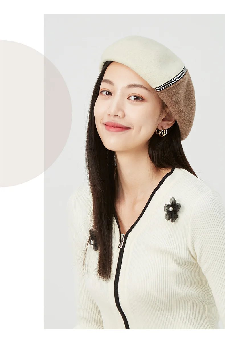 retro coreano moda octogonal chapéu