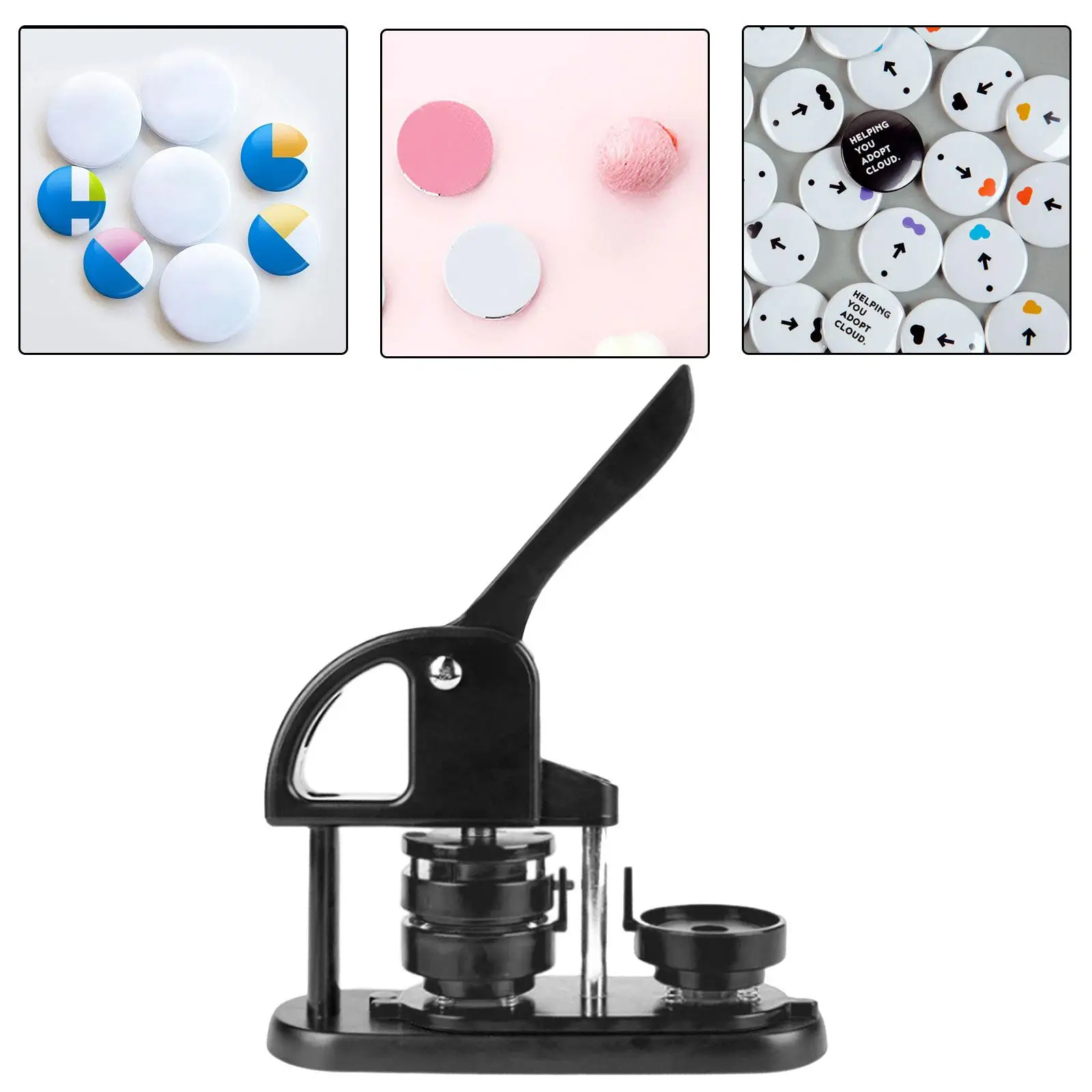 Button Badge Machine Button Making Supplies Round Badge Making Pin Maker Machine for DIY Gifts Pin Buttons Mirror Accessories