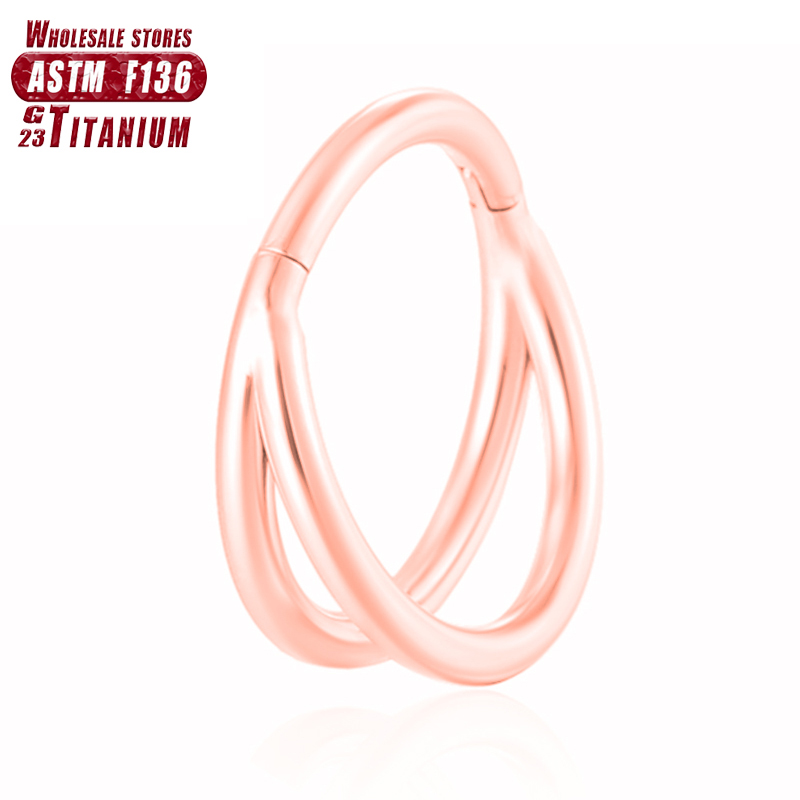 F136 Titan Nasenring Septum Frauen Tragus Helix Ohrringe Klappsegment Clicker Nasenpiercing Knorpel Zirkon Körperschmuck – Detail 4