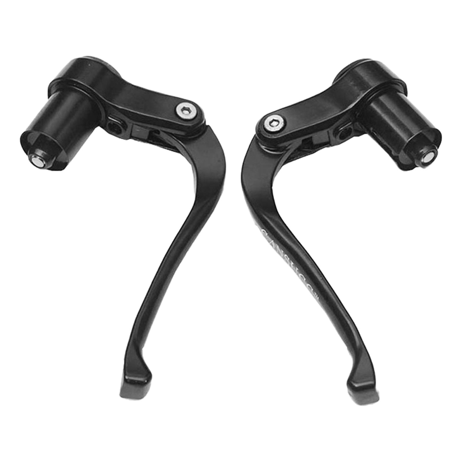 2 Pieces Bicycle Brake Levers Bar End Mountain Road Aero Bar Triathlon Black