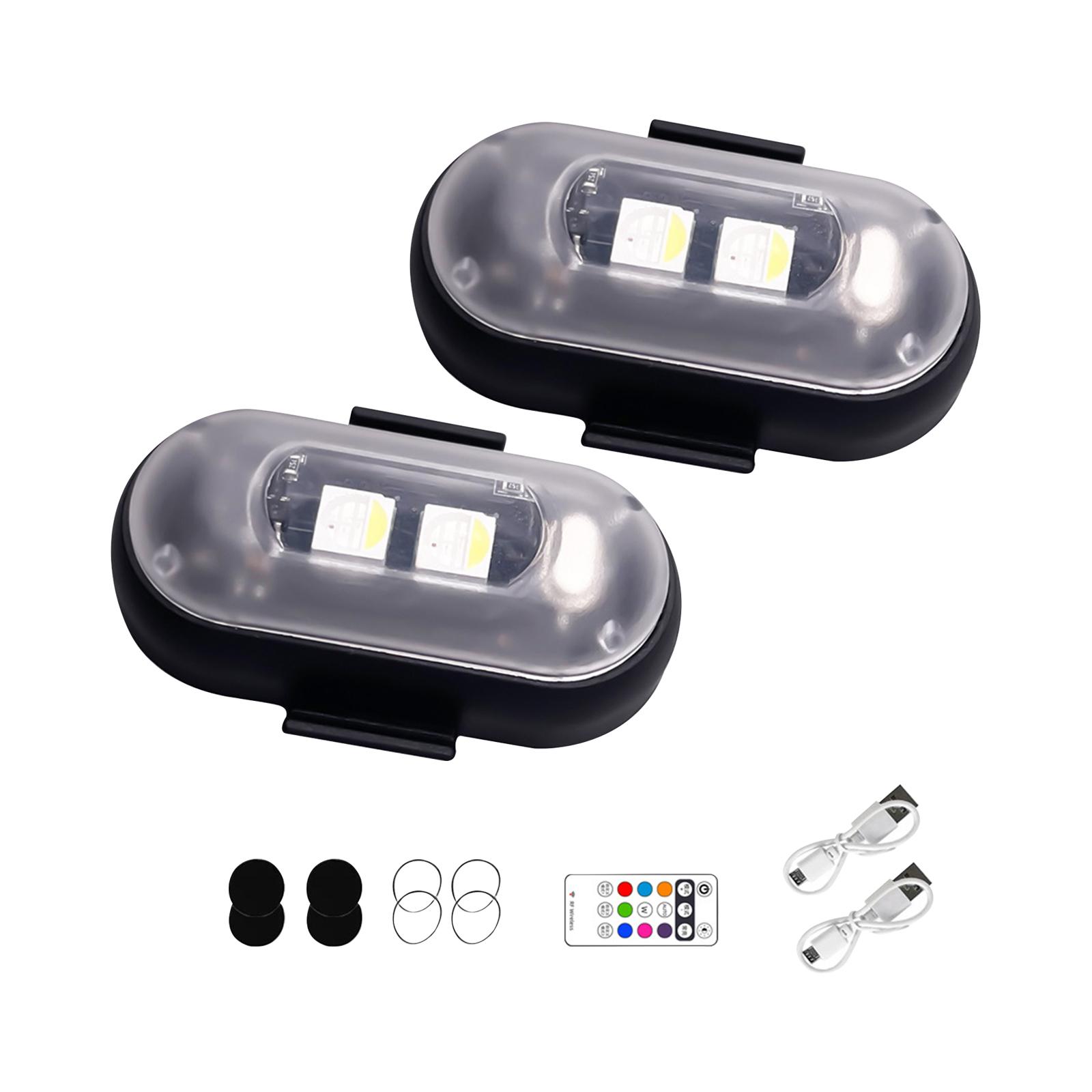 LED Aircraft Strobe Lights Adjustable Remote Control Drone Strobe Lights for Cars