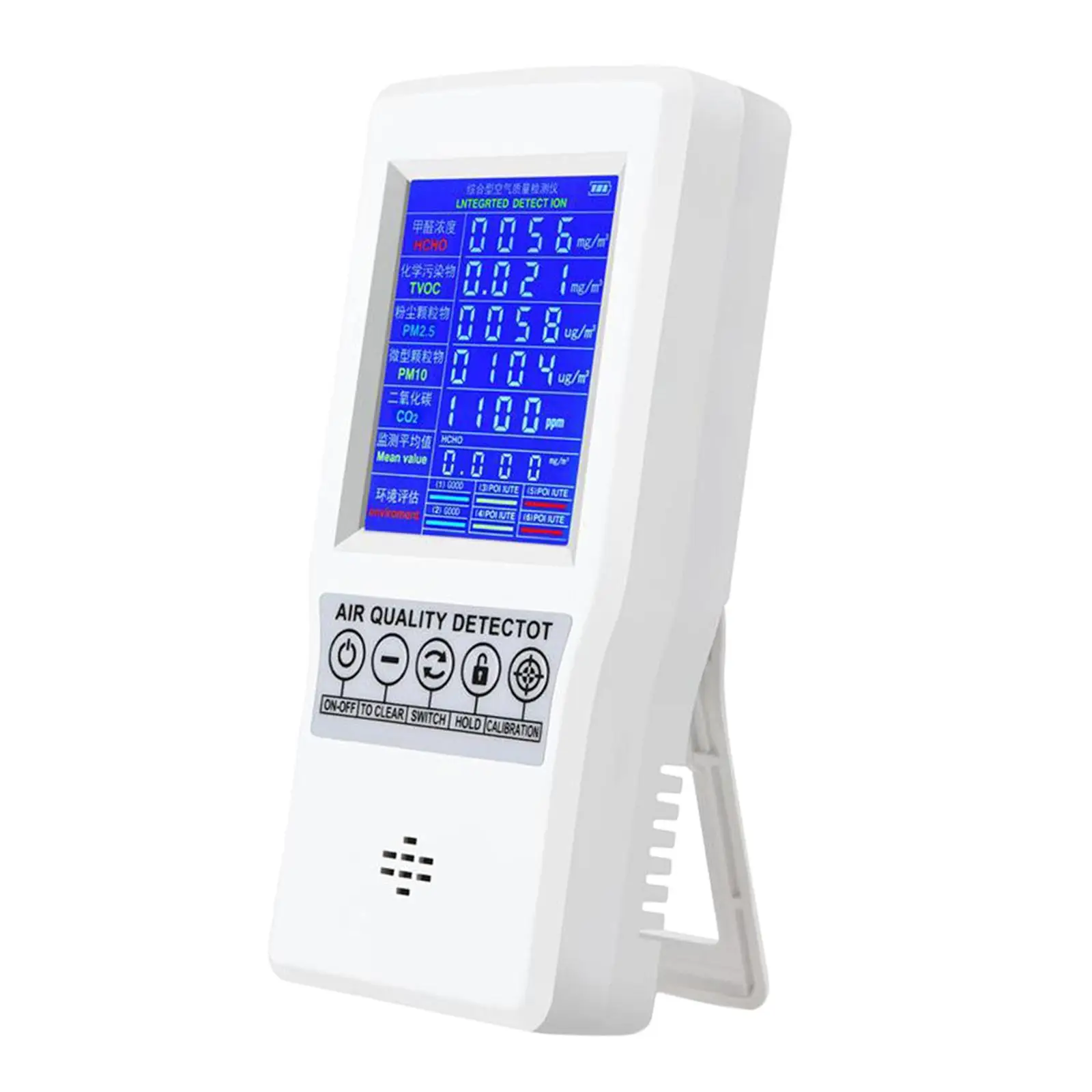 Air Quality Pollution Monitor, Temp & Humidity Meter