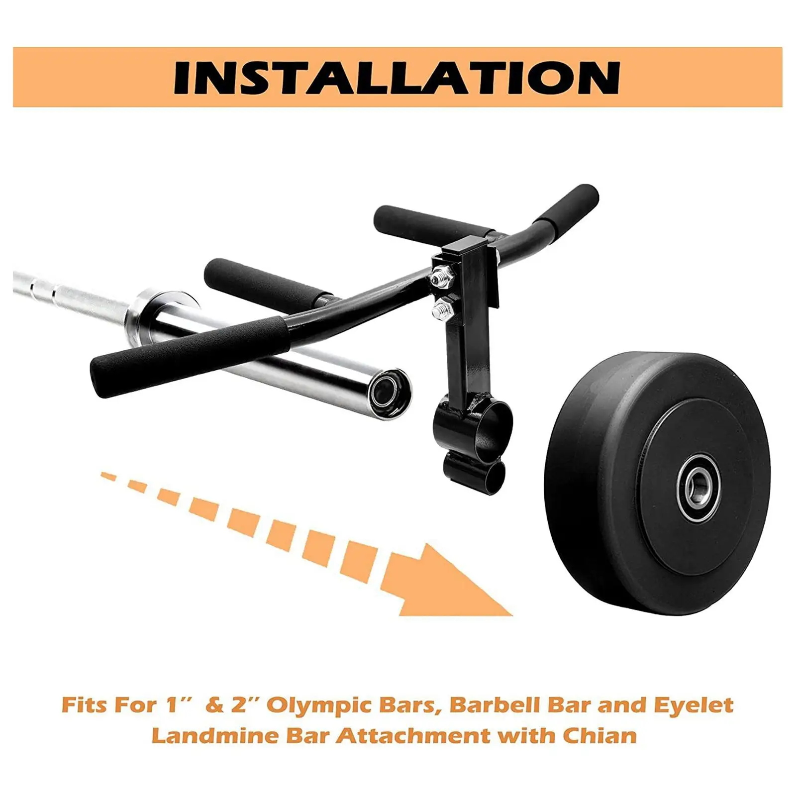 Bar Row Platform Barbell Attachment Easy to Install Landmine Barbell Handle for Exercises