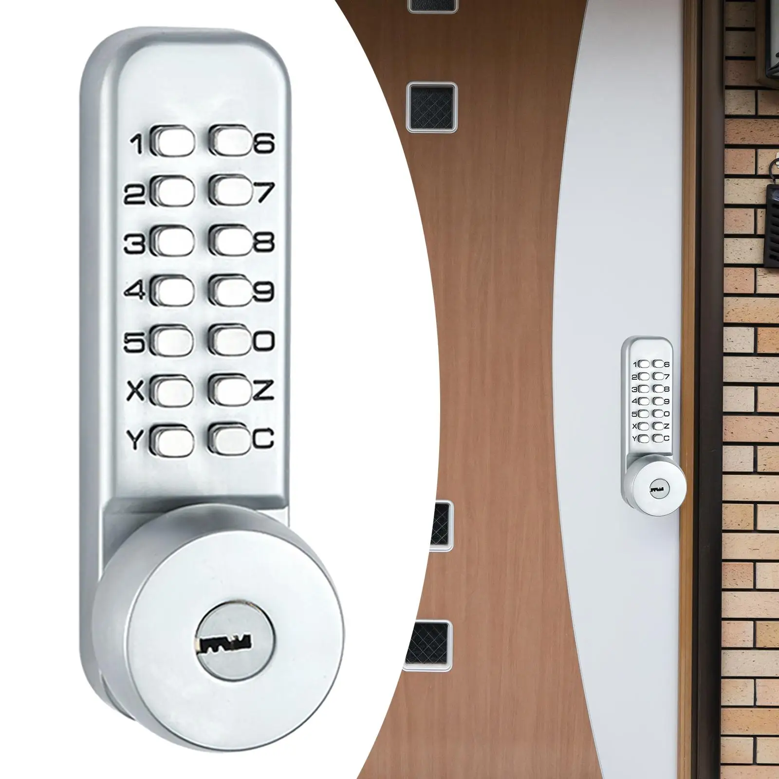Mechanical Door Lock Mechanical Combination Latch Door Lock with Handle Sliding Door Lock Keyless Digital Door Lock for Outdoor
